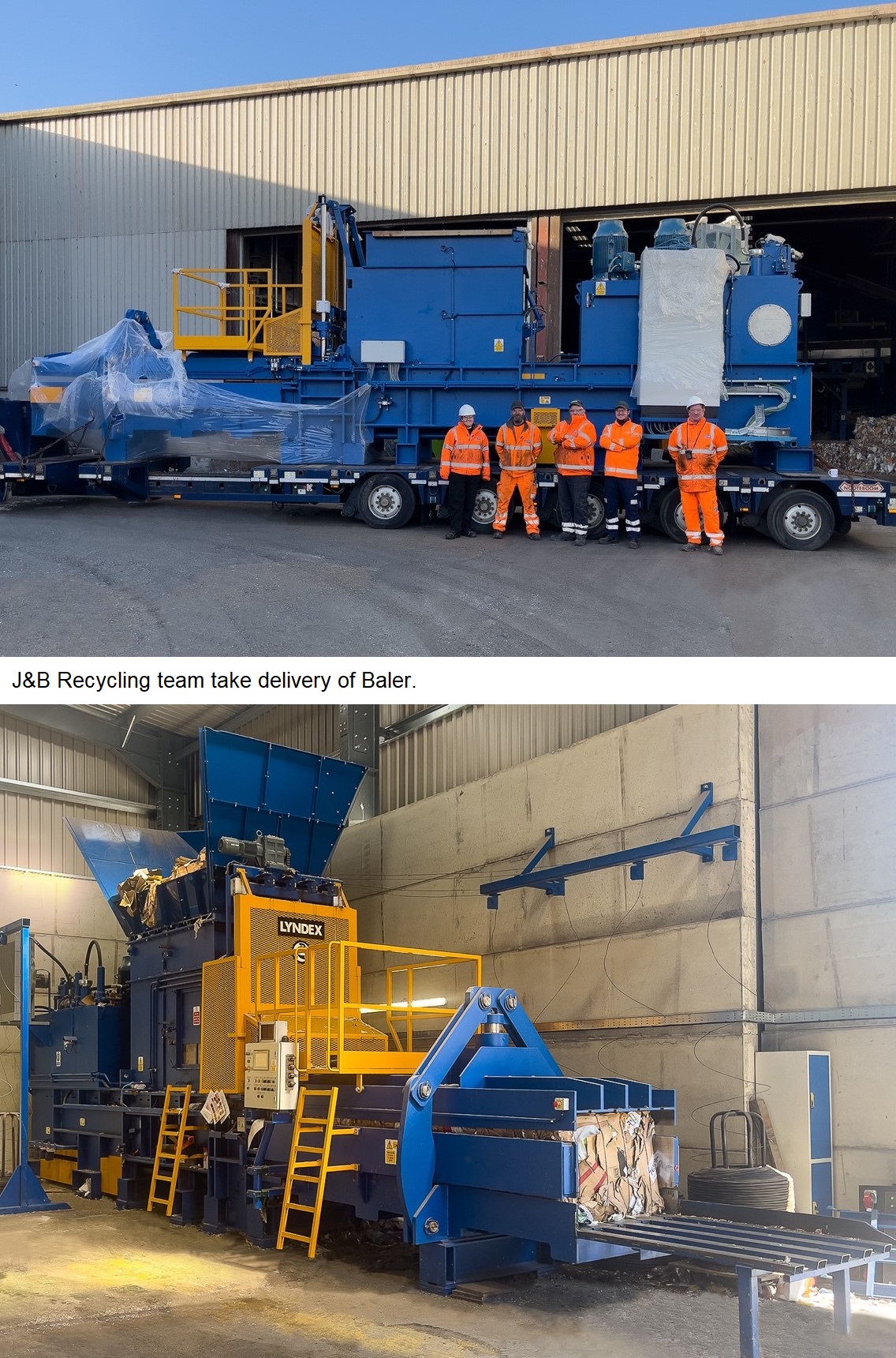 J&B Recycling Enhances Material Recycling Capabilities with New Channel Baler Installation